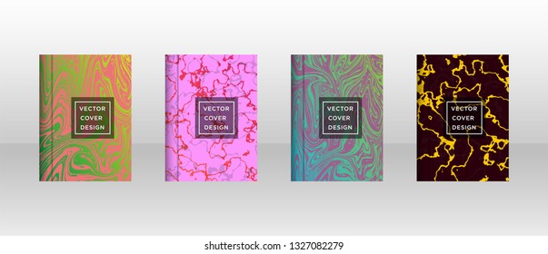 Mixture of acrylic paints. Liquid marble texture. Fluid art. Applicable for design cover, presentation, invitation, flyer, annual report, poster and business card, desing packaging - Vector
