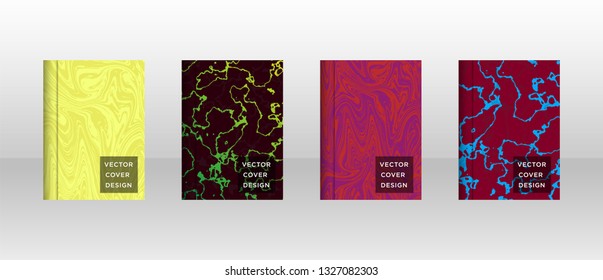 Mixture of acrylic paints. Liquid marble texture. Fluid art. Applicable for design cover, presentation, invitation, flyer, annual report, poster and business card, desing packaging - Vector