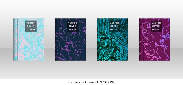 Mixture of acrylic paints. Liquid marble texture. Fluid art. Applicable for design cover, presentation, invitation, flyer, annual report, poster and business card, desing packaging - Vector