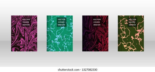Mixture of acrylic paints. Liquid marble texture. Fluid art. Applicable for design cover, presentation, invitation, flyer, annual report, poster and business card, desing packaging - Vector