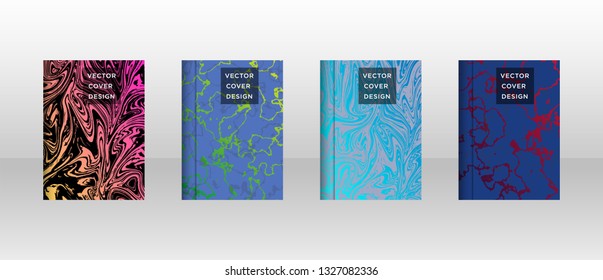 Mixture of acrylic paints. Liquid marble texture. Fluid art. Applicable for design cover, presentation, invitation, flyer, annual report, poster and business card, desing packaging - Vector