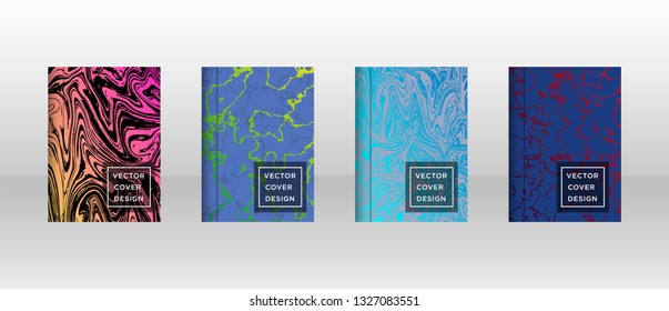 Mixture of acrylic paints. Liquid marble texture. Fluid art. Applicable for design cover, presentation, invitation, flyer, annual report, poster and business card, desing packaging - Vector