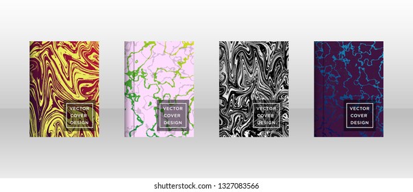 Mixture of acrylic paints. Liquid marble texture. Fluid art. Applicable for design cover, presentation, invitation, flyer, annual report, poster and business card, desing packaging - Vector