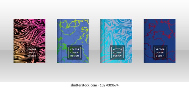 Mixture of acrylic paints. Liquid marble texture. Fluid art. Applicable for design cover, presentation, invitation, flyer, annual report, poster and business card, desing packaging - Vector