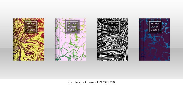 Mixture of acrylic paints. Liquid marble texture. Fluid art. Applicable for design cover, presentation, invitation, flyer, annual report, poster and business card, desing packaging - Vector