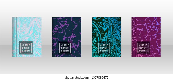 Mixture of acrylic paints. Liquid marble texture. Fluid art. Applicable for design cover, presentation, invitation, flyer, annual report, poster and business card, desing packaging - Vector