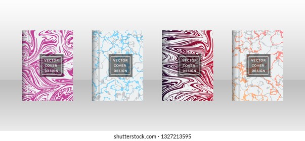 Mixture of acrylic paints. Liquid marble texture. Fluid art. Applicable for design cover, presentation, invitation, flyer, annual report, poster and business card, desing packaging - Vector