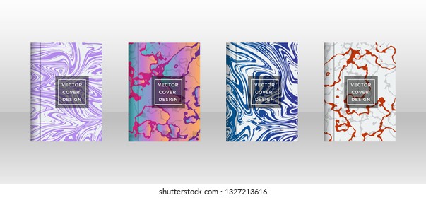 Mixture of acrylic paints. Liquid marble texture. Fluid art. Applicable for design cover, presentation, invitation, flyer, annual report, poster and business card, desing packaging - Vector