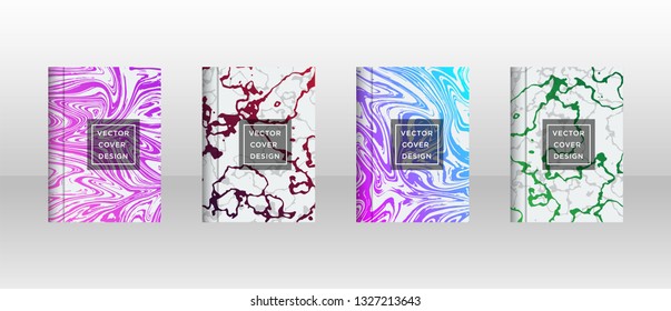 Mixture of acrylic paints. Liquid marble texture. Fluid art. Applicable for design cover, presentation, invitation, flyer, annual report, poster and business card, desing packaging - Vector