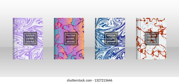 Mixture of acrylic paints. Liquid marble texture. Fluid art. Applicable for design cover, presentation, invitation, flyer, annual report, poster and business card, desing packaging - Vector