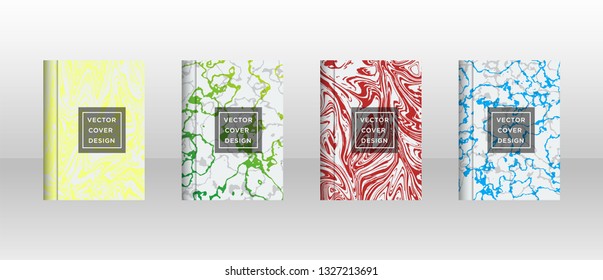 Mixture of acrylic paints. Liquid marble texture. Fluid art. Applicable for design cover, presentation, invitation, flyer, annual report, poster and business card, desing packaging - Vector