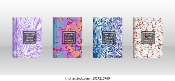 Mixture of acrylic paints. Liquid marble texture. Fluid art. Applicable for design cover, presentation, invitation, flyer, annual report, poster and business card, desing packaging - Vector