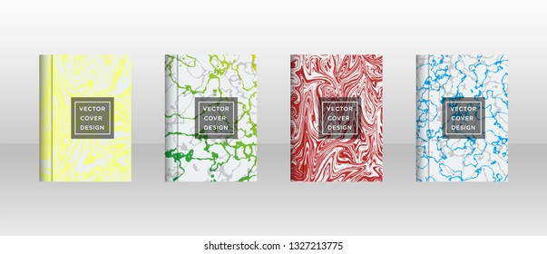 Mixture of acrylic paints. Liquid marble texture. Fluid art. Applicable for design cover, presentation, invitation, flyer, annual report, poster and business card, desing packaging - Vector