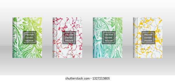 Mixture of acrylic paints. Liquid marble texture. Fluid art. Applicable for design cover, presentation, invitation, flyer, annual report, poster and business card, desing packaging - Vector