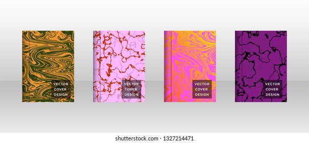 Mixture of acrylic paints. Liquid marble texture. Fluid art. Applicable for design cover, presentation, invitation, flyer, annual report, poster and business card, desing packaging - Vector