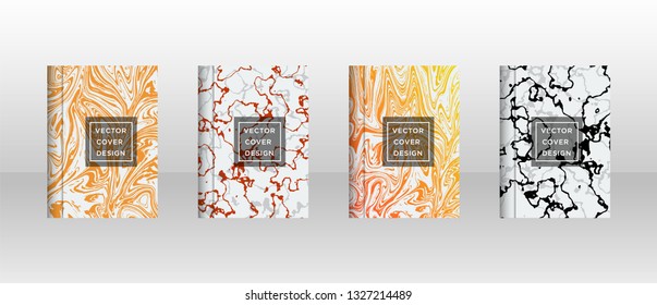 Mixture of acrylic paints. Liquid marble texture. Fluid art. Applicable for design cover, presentation, invitation, flyer, annual report, poster and business card, desing packaging - Vector