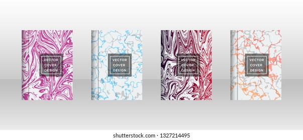 Mixture of acrylic paints. Liquid marble texture. Fluid art. Applicable for design cover, presentation, invitation, flyer, annual report, poster and business card, desing packaging - Vector