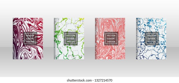 Mixture of acrylic paints. Liquid marble texture. Fluid art. Applicable for design cover, presentation, invitation, flyer, annual report, poster and business card, desing packaging - Vector
