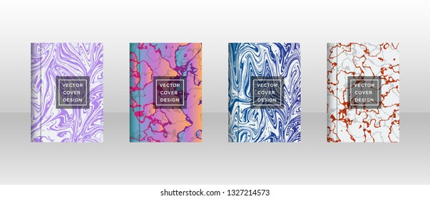 Mixture of acrylic paints. Liquid marble texture. Fluid art. Applicable for design cover, presentation, invitation, flyer, annual report, poster and business card, desing packaging - Vector