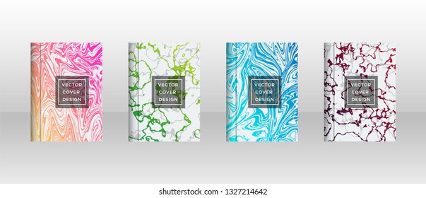 Mixture of acrylic paints. Liquid marble texture. Fluid art. Applicable for design cover, presentation, invitation, flyer, annual report, poster and business card, desing packaging - Vector