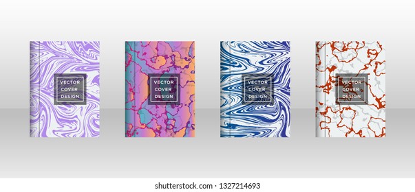 Mixture of acrylic paints. Liquid marble texture. Fluid art. Applicable for design cover, presentation, invitation, flyer, annual report, poster and business card, desing packaging - Vector