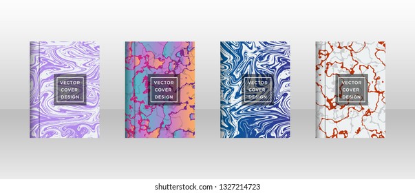 Mixture of acrylic paints. Liquid marble texture. Fluid art. Applicable for design cover, presentation, invitation, flyer, annual report, poster and business card, desing packaging - Vector