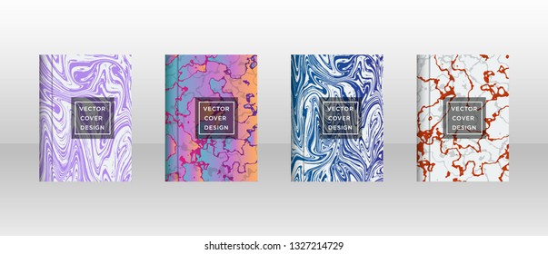 Mixture of acrylic paints. Liquid marble texture. Fluid art. Applicable for design cover, presentation, invitation, flyer, annual report, poster and business card, desing packaging - Vector