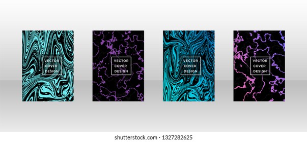 Mixture of acrylic paints. Liquid marble texture. Fluid art. Applicable for design cover, presentation, invitation, flyer, annual report, poster and business card, desing packaging - Vector