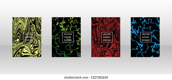 Mixture of acrylic paints. Liquid marble texture. Fluid art. Applicable for design cover, presentation, invitation, flyer, annual report, poster and business card, desing packaging - Vector