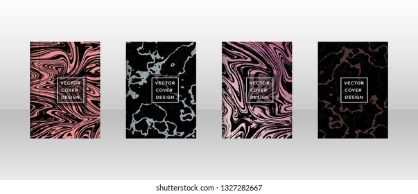 Mixture of acrylic paints. Liquid marble texture. Fluid art. Applicable for design cover, presentation, invitation, flyer, annual report, poster and business card, desing packaging - Vector