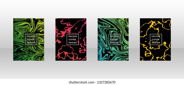 Mixture of acrylic paints. Liquid marble texture. Fluid art. Applicable for design cover, presentation, invitation, flyer, annual report, poster and business card, desing packaging - Vector