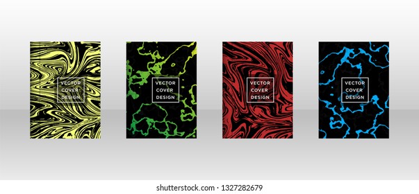 Mixture of acrylic paints. Liquid marble texture. Fluid art. Applicable for design cover, presentation, invitation, flyer, annual report, poster and business card, desing packaging - Vector