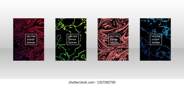 Mixture of acrylic paints. Liquid marble texture. Fluid art. Applicable for design cover, presentation, invitation, flyer, annual report, poster and business card, desing packaging - Vector