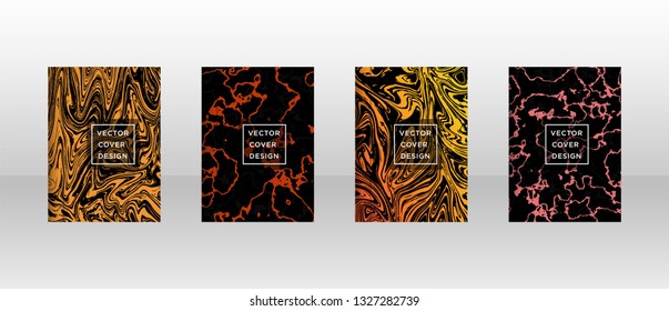 Mixture of acrylic paints. Liquid marble texture. Fluid art. Applicable for design cover, presentation, invitation, flyer, annual report, poster and business card, desing packaging - Vector