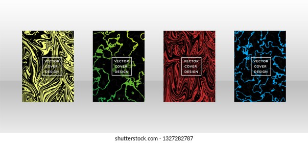 Mixture of acrylic paints. Liquid marble texture. Fluid art. Applicable for design cover, presentation, invitation, flyer, annual report, poster and business card, desing packaging - Vector