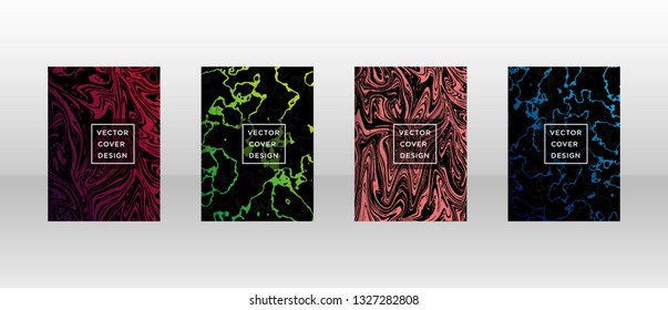 Mixture of acrylic paints. Liquid marble texture. Fluid art. Applicable for design cover, presentation, invitation, flyer, annual report, poster and business card, desing packaging - Vector