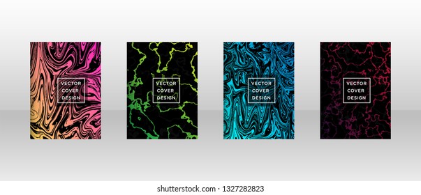 Mixture of acrylic paints. Liquid marble texture. Fluid art. Applicable for design cover, presentation, invitation, flyer, annual report, poster and business card, desing packaging - Vector