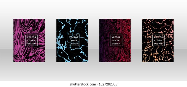 Mixture of acrylic paints. Liquid marble texture. Fluid art. Applicable for design cover, presentation, invitation, flyer, annual report, poster and business card, desing packaging - Vector