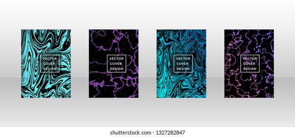 Mixture of acrylic paints. Liquid marble texture. Fluid art. Applicable for design cover, presentation, invitation, flyer, annual report, poster and business card, desing packaging - Vector