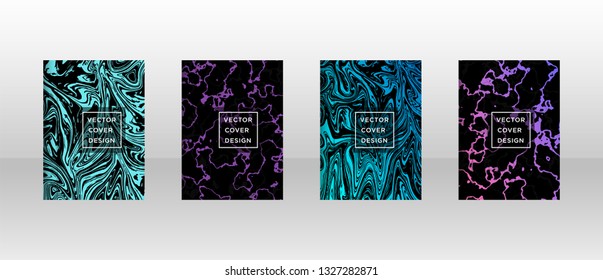 Mixture of acrylic paints. Liquid marble texture. Fluid art. Applicable for design cover, presentation, invitation, flyer, annual report, poster and business card, desing packaging - Vector