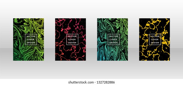 Mixture of acrylic paints. Liquid marble texture. Fluid art. Applicable for design cover, presentation, invitation, flyer, annual report, poster and business card, desing packaging - Vector