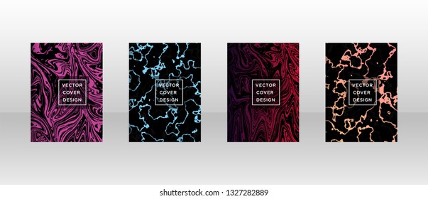 Mixture of acrylic paints. Liquid marble texture. Fluid art. Applicable for design cover, presentation, invitation, flyer, annual report, poster and business card, desing packaging - Vector