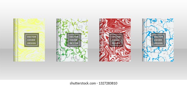Mixture of acrylic paints. Liquid marble texture. Fluid art. Applicable for design cover, presentation, invitation, flyer, annual report, poster and business card, desing packaging - Vector