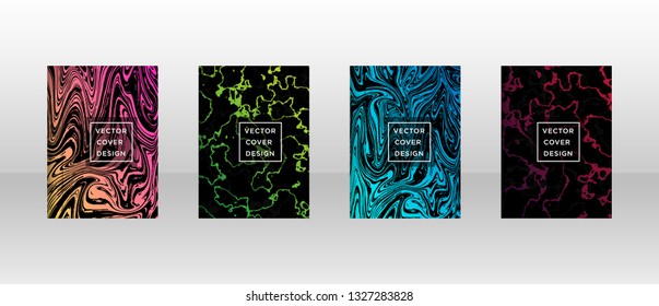 Mixture of acrylic paints. Liquid marble texture. Fluid art. Applicable for design cover, presentation, invitation, flyer, annual report, poster and business card, desing packaging - Vector