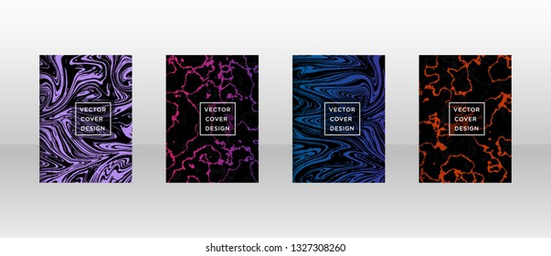 Mixture of acrylic paints. Liquid marble texture. Fluid art. Applicable for design cover, presentation, invitation, flyer, annual report, poster and business card, desing packaging - Vector