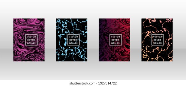 Mixture of acrylic paints. Liquid marble texture. Fluid art. Applicable for design cover, presentation, invitation, flyer, annual report, poster and business card, desing packaging - Vector