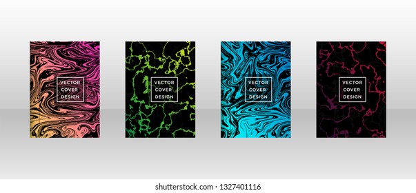 Mixture of acrylic paints. Liquid marble texture. Fluid art. Applicable for design cover, presentation, invitation, flyer, annual report, poster and business card, desing packaging - Vector