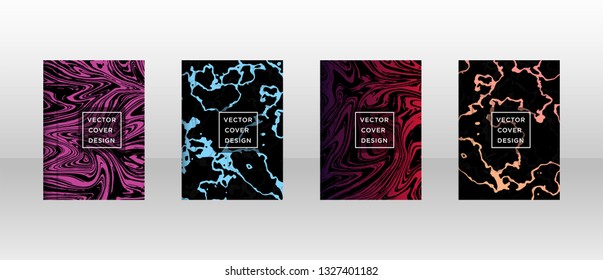 Mixture of acrylic paints. Liquid marble texture. Fluid art. Applicable for design cover, presentation, invitation, flyer, annual report, poster and business card, desing packaging - Vector