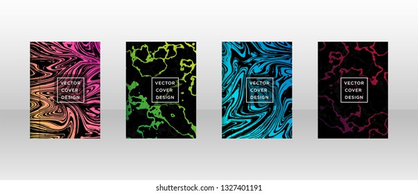 Mixture of acrylic paints. Liquid marble texture. Fluid art. Applicable for design cover, presentation, invitation, flyer, annual report, poster and business card, desing packaging - Vector