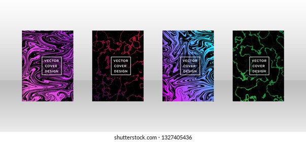 Mixture of acrylic paints. Liquid marble texture. Fluid art. Applicable for design cover, presentation, invitation, flyer, annual report, poster and business card, desing packaging - Vector